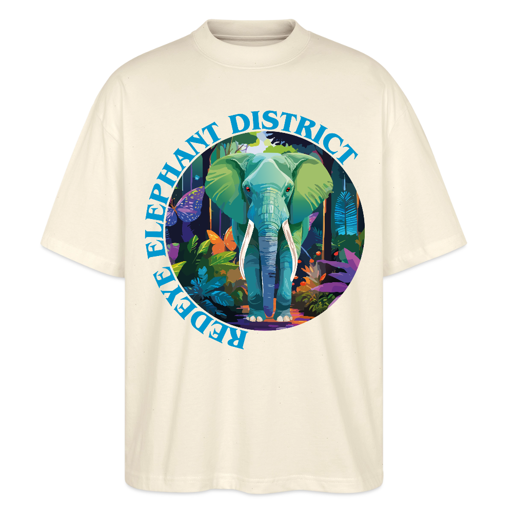 Elephant Design – Oversized Unisex Bio T-Shirt - Natur