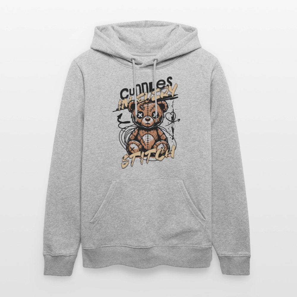Bear Design – Unisex Bio-Hoodie - Grau meliert