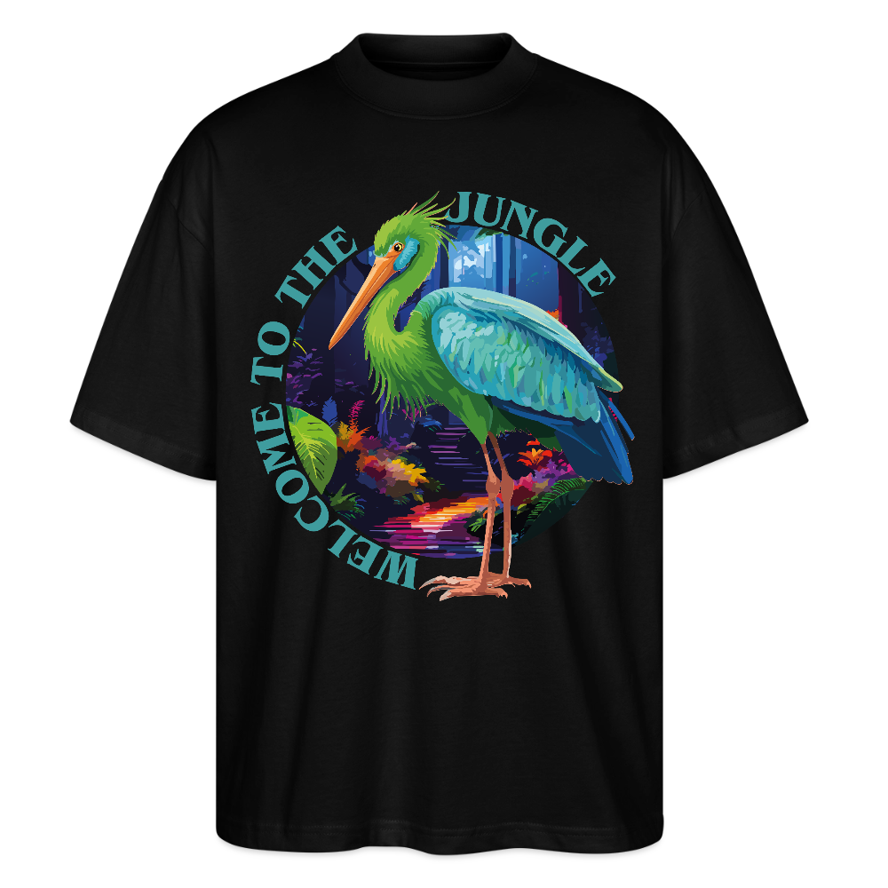 Jungle Design – Oversized Unisex Bio T-Shirt - Schwarz