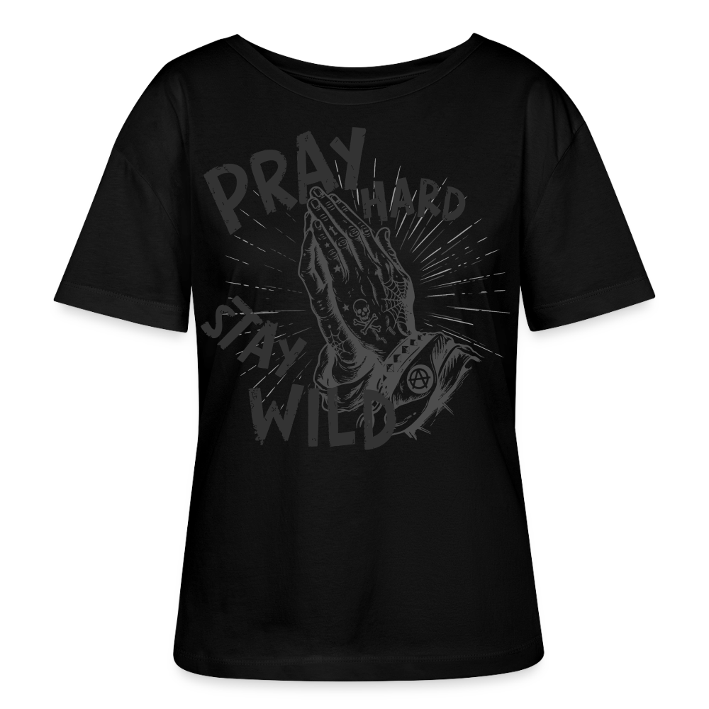 Play Hard Design –  Rundhals Frauen Bio-T-Shirt - Schwarz