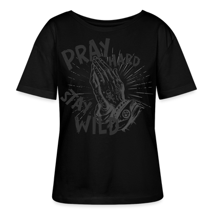 Play Hard Design –  Rundhals Frauen Bio-T-Shirt - Schwarz