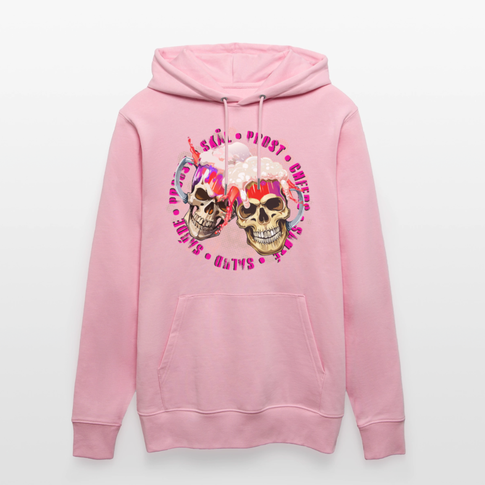 Party Skull Design Pink – Unisex Bio-Hoodie - Hellrosa