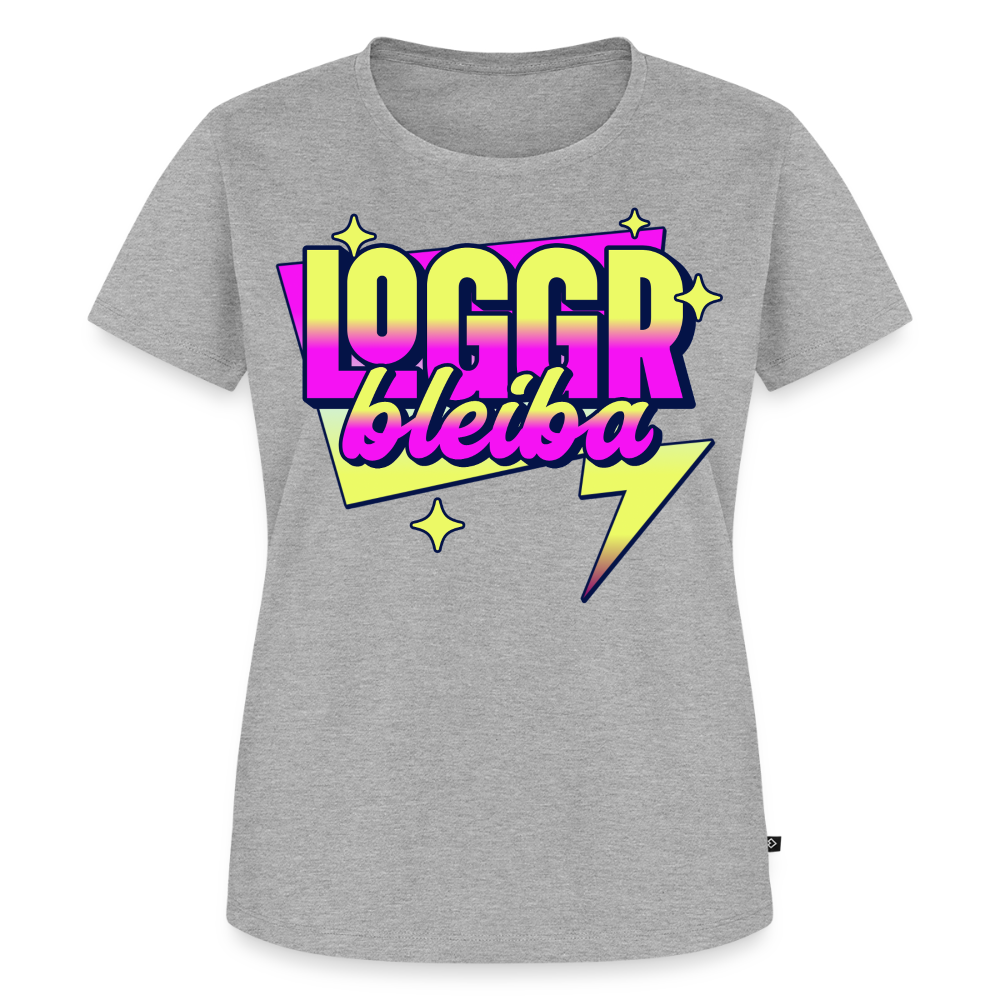 Logo bleibt Design – Frauen Premium T-Shirt - Grau meliert