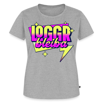 Logo bleibt Design – Frauen Premium T-Shirt - Grau meliert