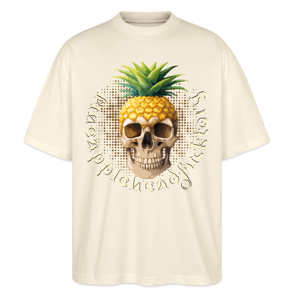 Pineapple Skull Design - Oversized Unisex Bio T-Shirt - Natur
