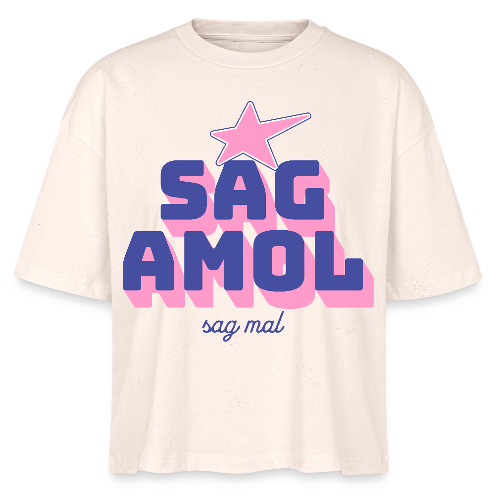 Sagamol Design – Frauen Boxy Bio-T-Shirt - Natur