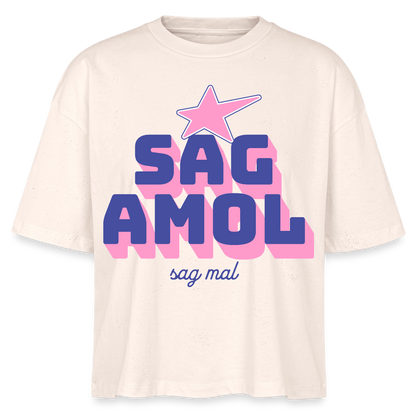 Sagamol Design – Frauen Boxy Bio-T-Shirt - Natur