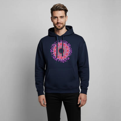 Mandala Pink Design – Oversized Unisex Hoodie - Navy