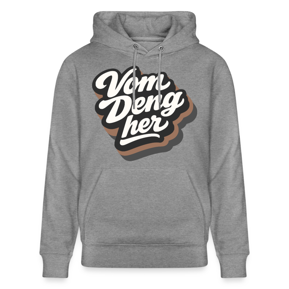 Vom Deng her Design – Unisex Bio-Hoodie - Hellgrau marmoriert