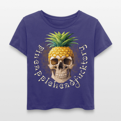 Pineapple Skull Design - Rundhals Frauen Bio-T-Shirt - Dämmerung