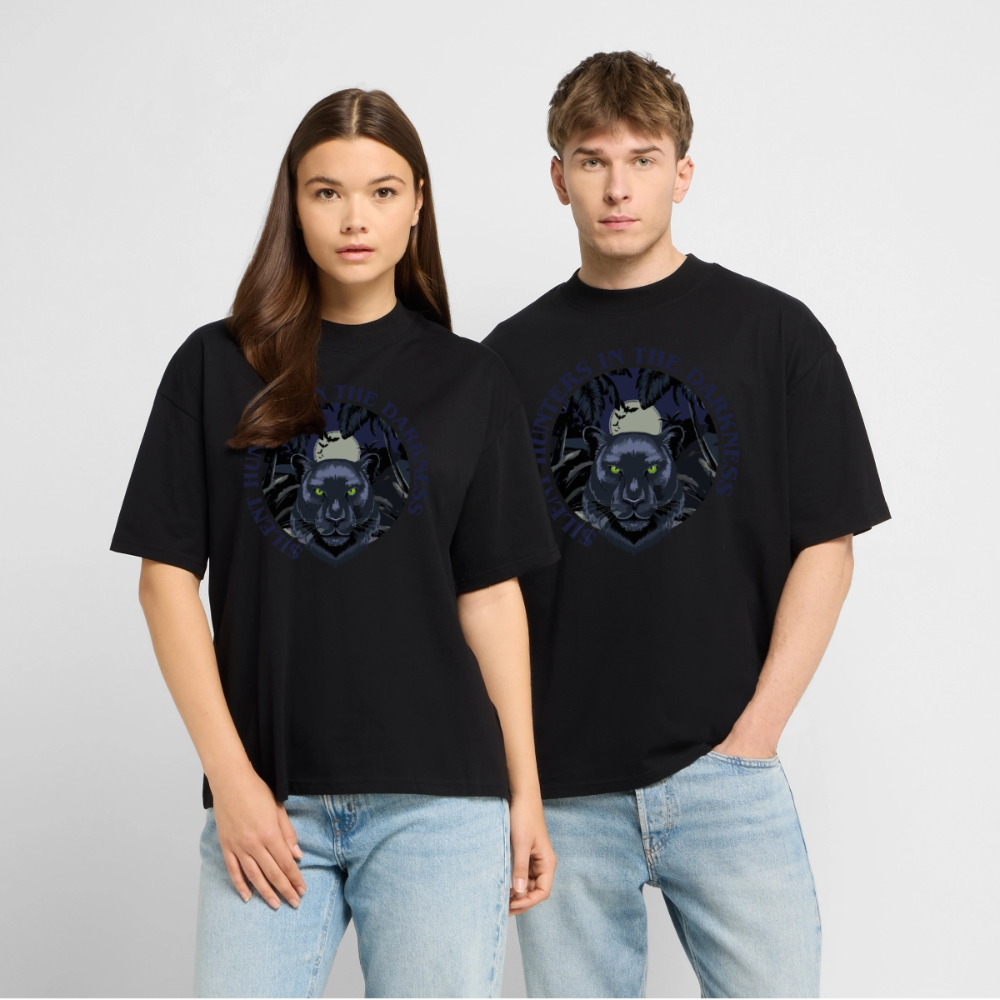 Silent Hunter Design – Oversized Unisex Bio T-Shirt - Schwarz