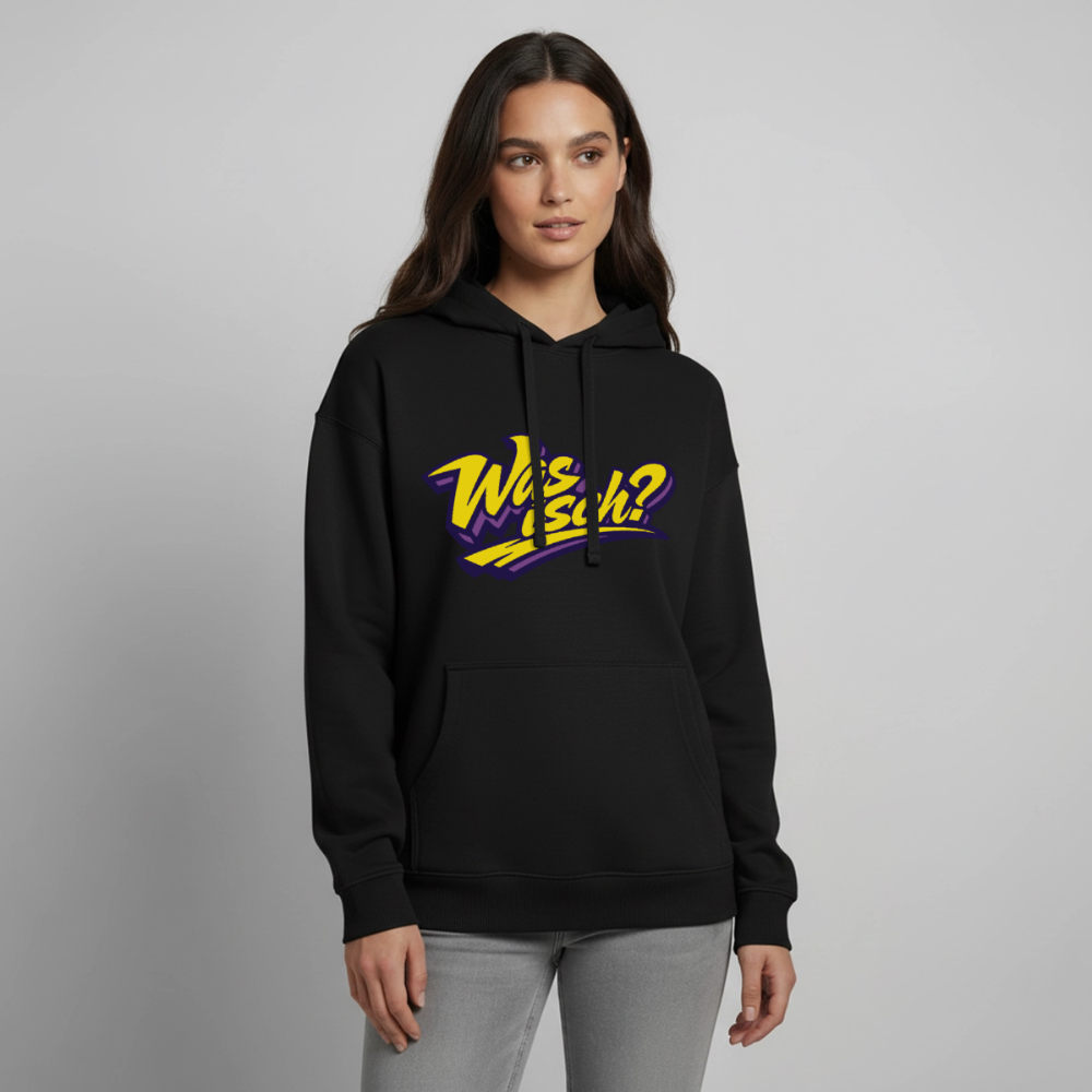 Was isch? Design – Oversized Unisex Hoodie - Schwarz