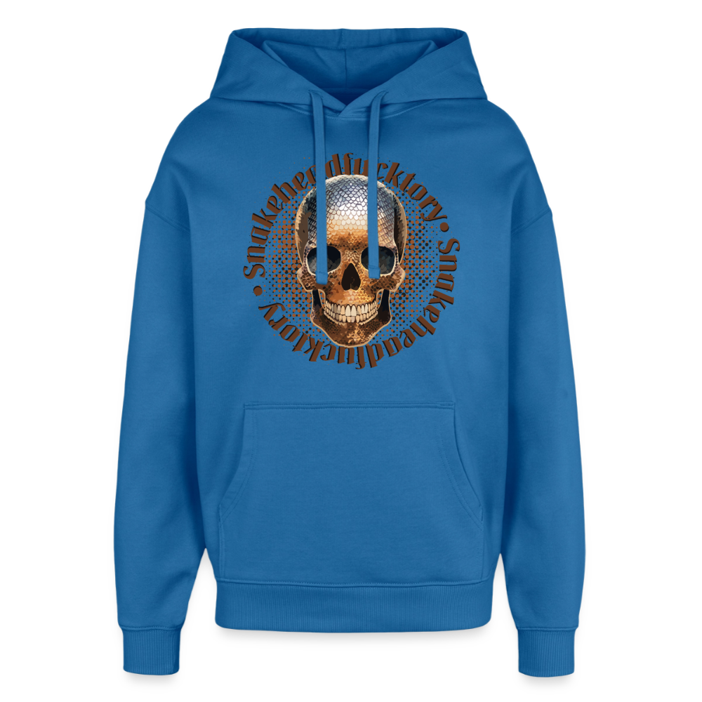 Snake Skull Design – Oversized Unisex Hoodie - Achtsames Blau