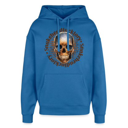 Snake Skull Design – Oversized Unisex Hoodie - Achtsames Blau