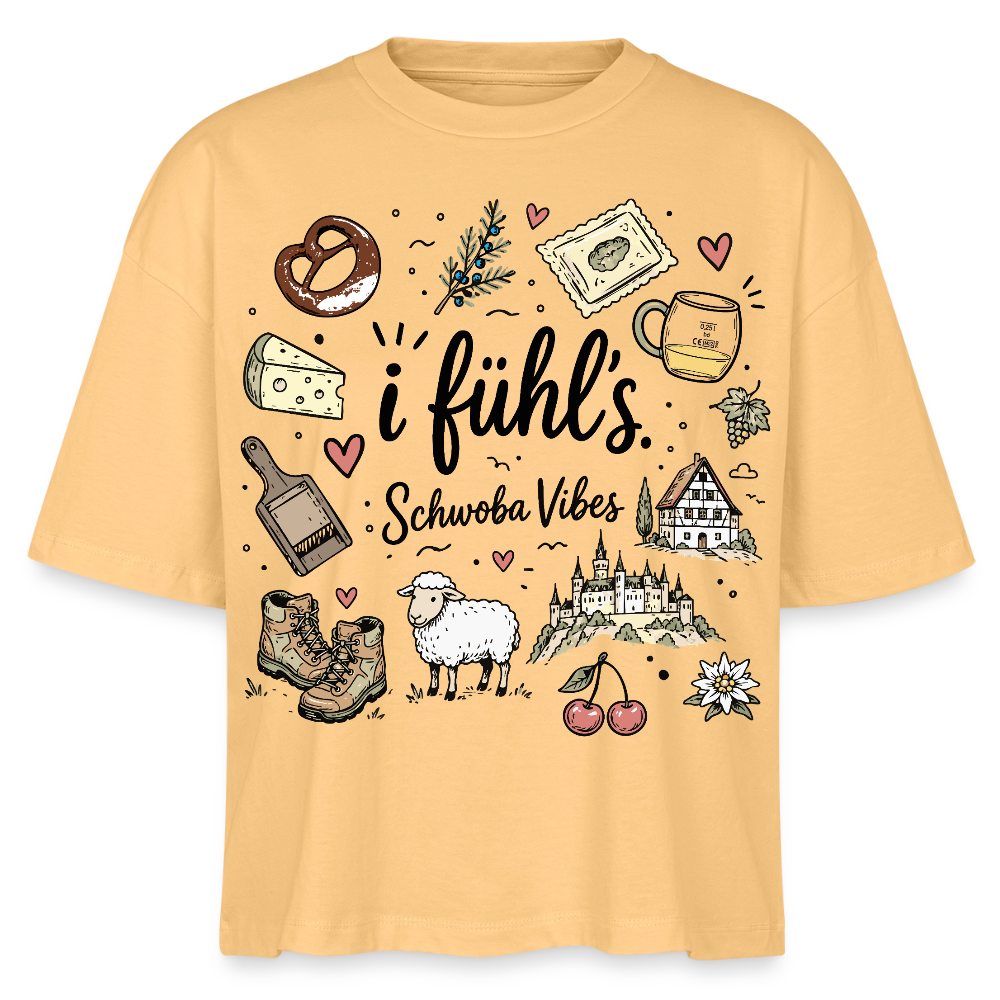 Alb Liebe Design – Frauen Boxy Bio-T-Shirt - Mispel