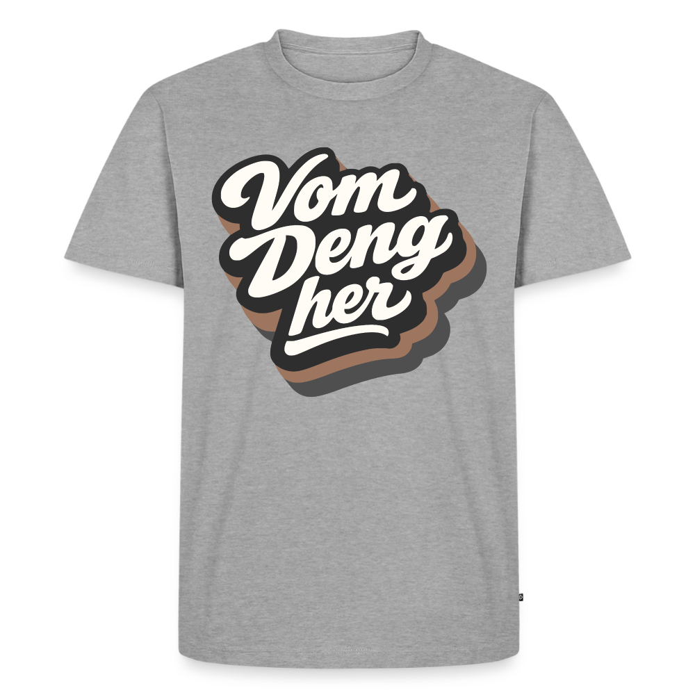 Vom Deng her Design – Männer Premium T-Shirt - Grau meliert