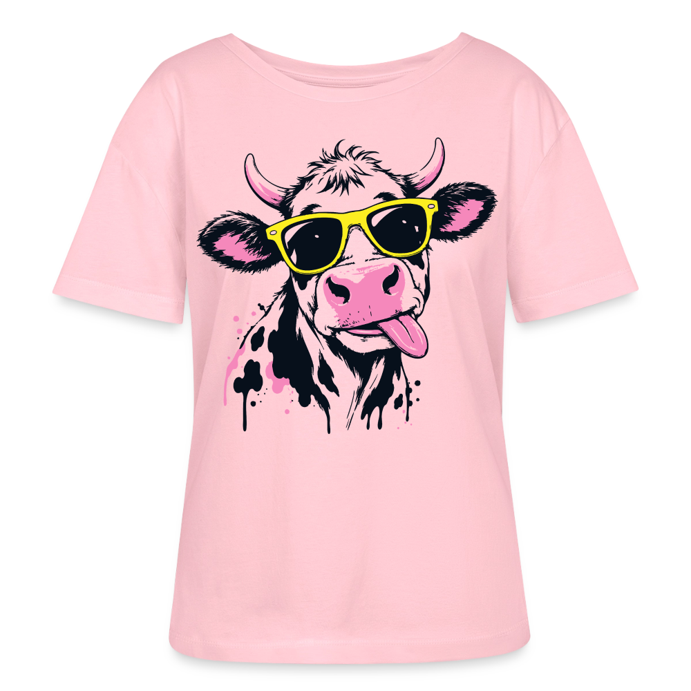 Street Cowboy Design – Rundhals Frauen Bio-T-Shirt - Hellrosa