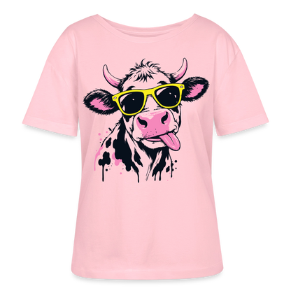 Street Cowboy Design – Rundhals Frauen Bio-T-Shirt - Hellrosa