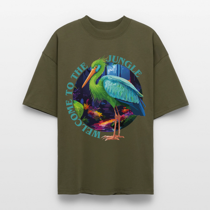 Jungle Design – Oversized Unisex Bio T-Shirt - Khaki