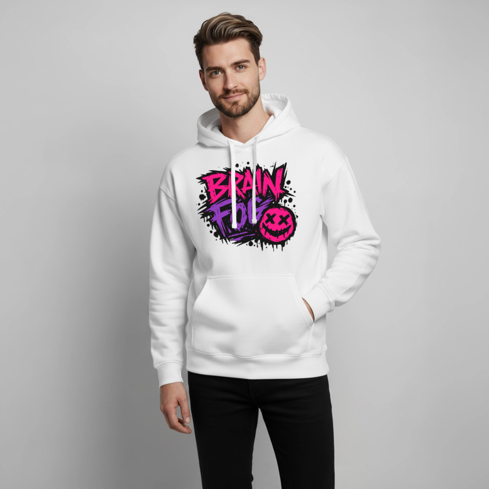 Brain Fog Design – Oversized Unisex Hoodie - Weiß