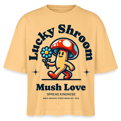 Lucky Shroom Design – Frauen Boxy Bio-T-Shirt - Mispel