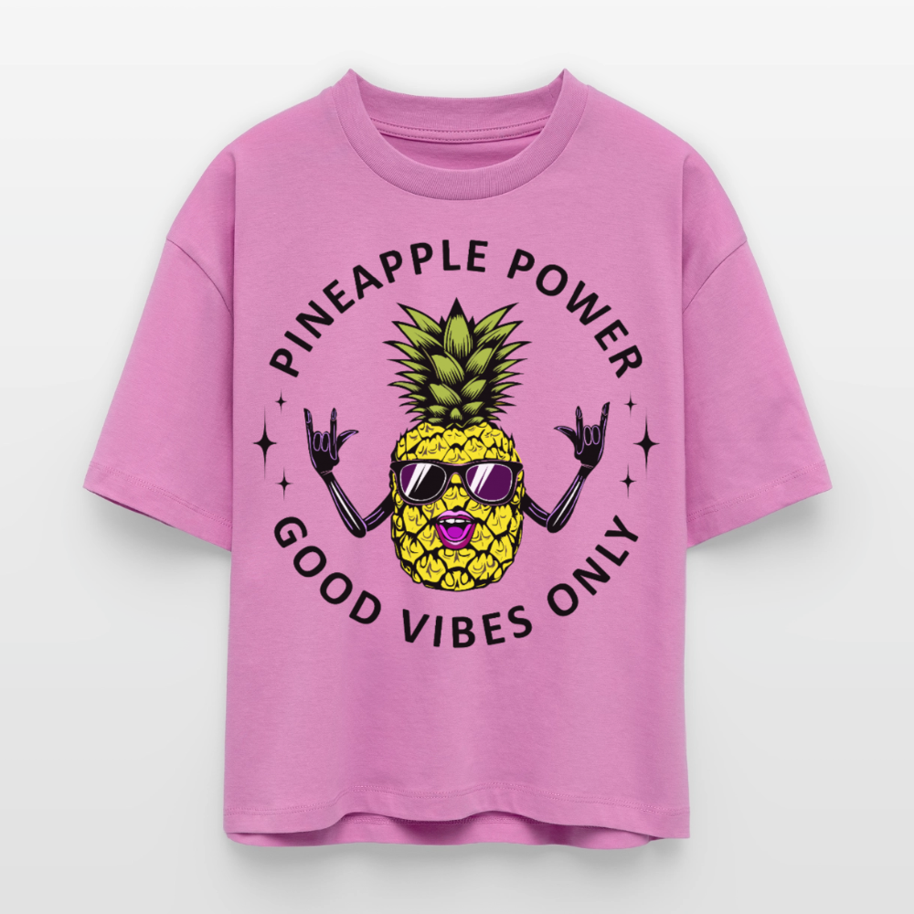 Pineapple Power Design – Frauen Boxy Bio-T-Shirt - Pink