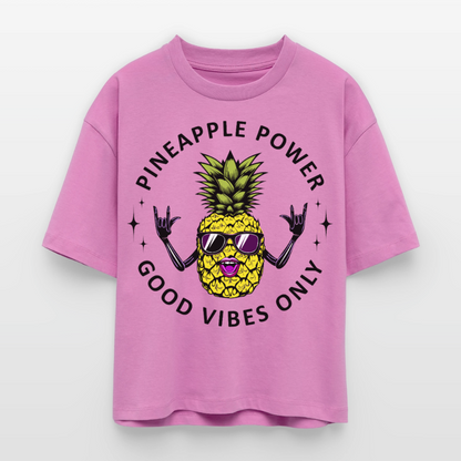 Pineapple Power Design – Frauen Boxy Bio-T-Shirt - Pink