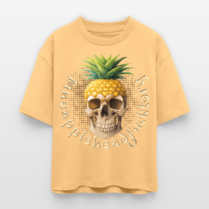 Pineapple Skull Design - Frauen Boxy Bio-T-Shirt - Mispel