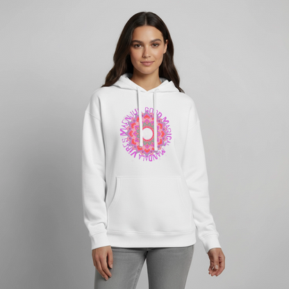 Mandala Pink Design – Oversized Unisex Hoodie - Weiß