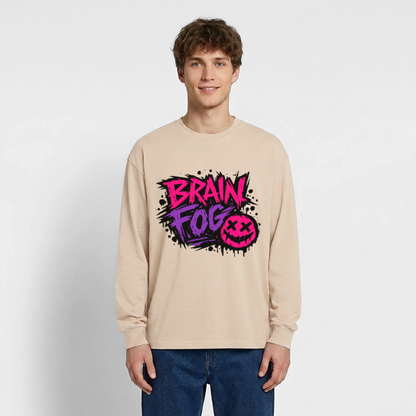 Brain Fog Design – Oversized Langarmshirt - Sand