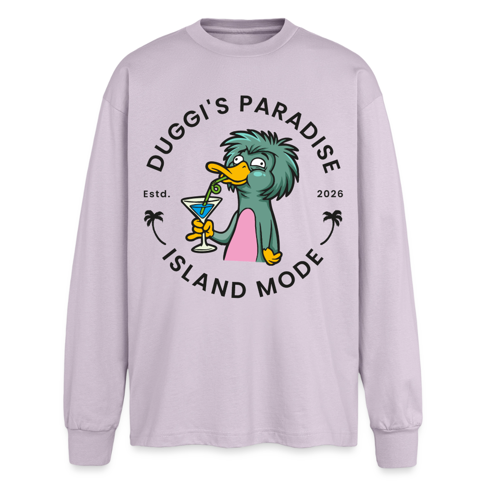 Doggies Paradise Design – Oversized Langarmshirt - verblasstes Lila