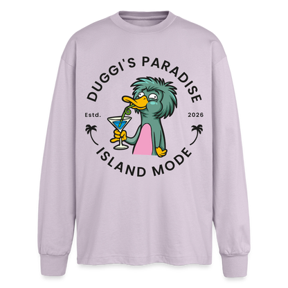 Doggies Paradise Design – Oversized Langarmshirt - verblasstes Lila