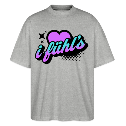 i fühl‘s Design – Oversized Unisex Bio T-Shirt - Grau meliert