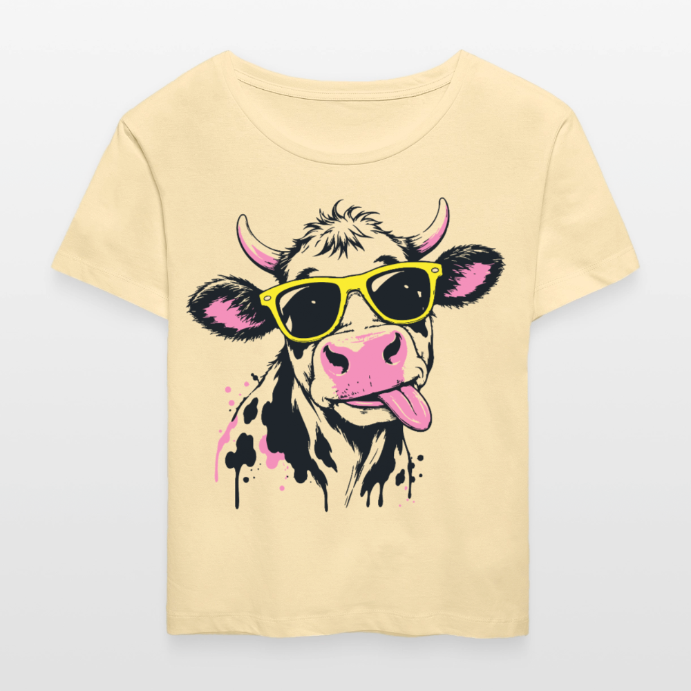 Street Cowboy Design – Rundhals Frauen Bio-T-Shirt - Creme