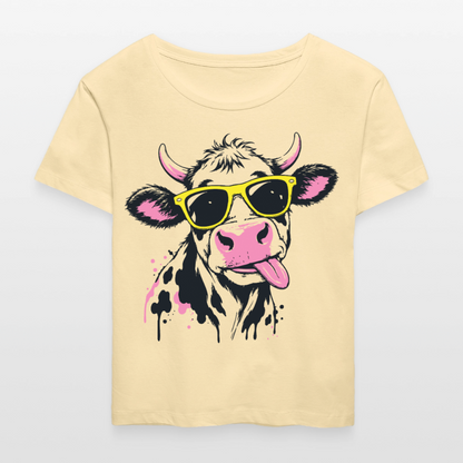 Street Cowboy Design – Rundhals Frauen Bio-T-Shirt - Creme