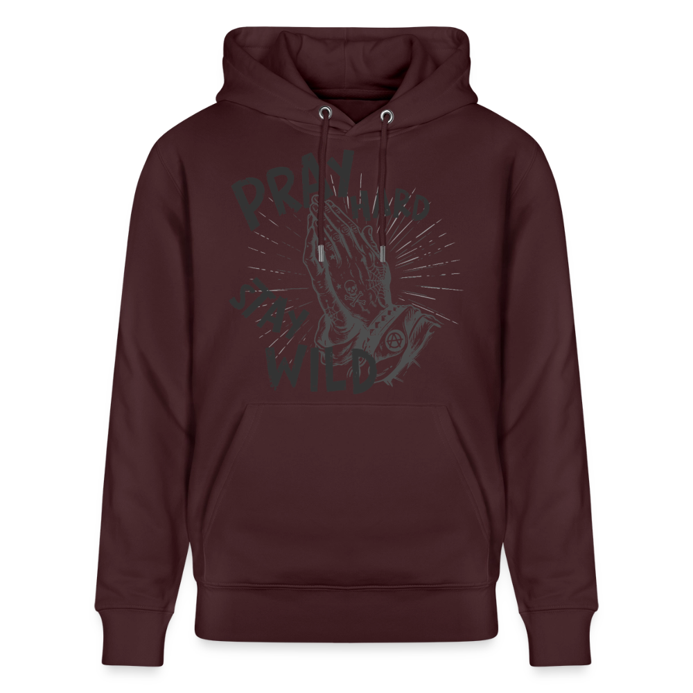 Betende Hände Design – Unisex Bio-Hoodie - Maroon