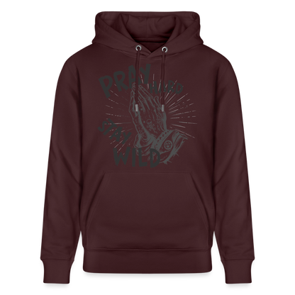 Betende Hände Design – Unisex Bio-Hoodie - Maroon