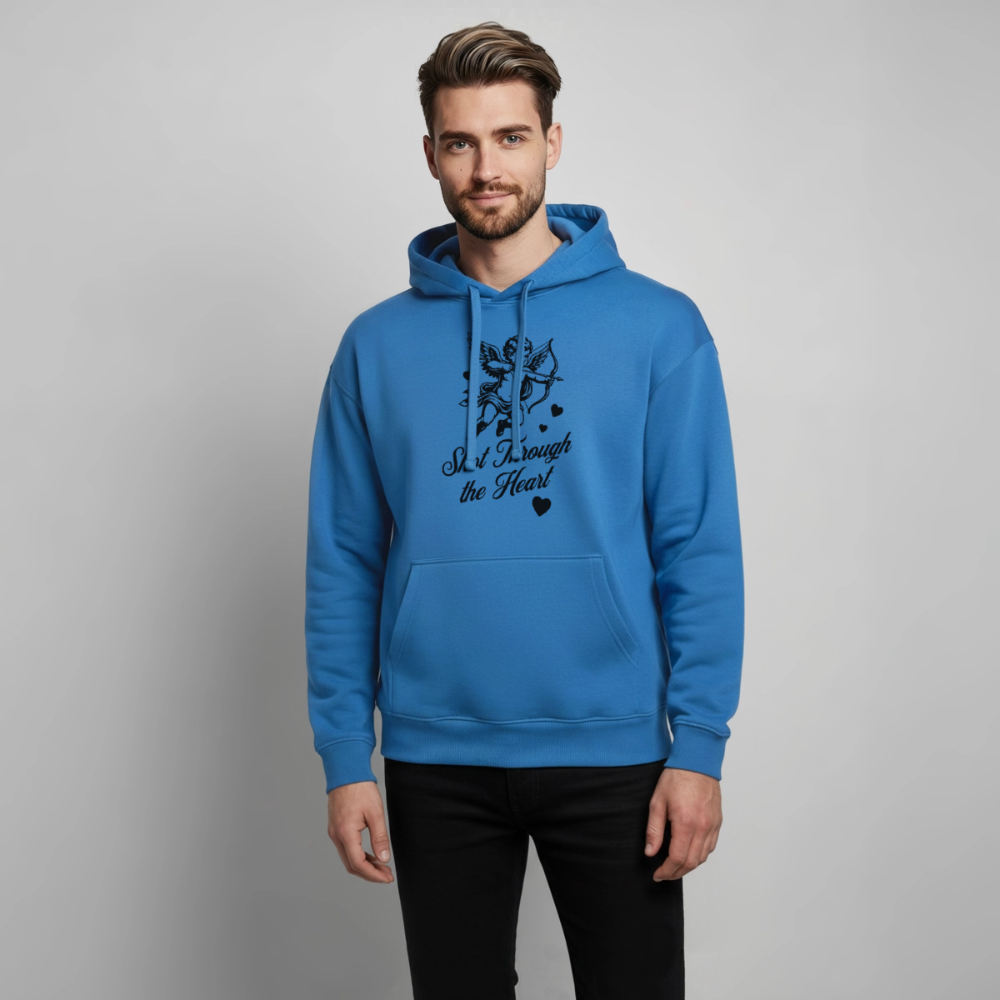 Amor Design – Oversized Unisex Hoodie - Achtsames Blau