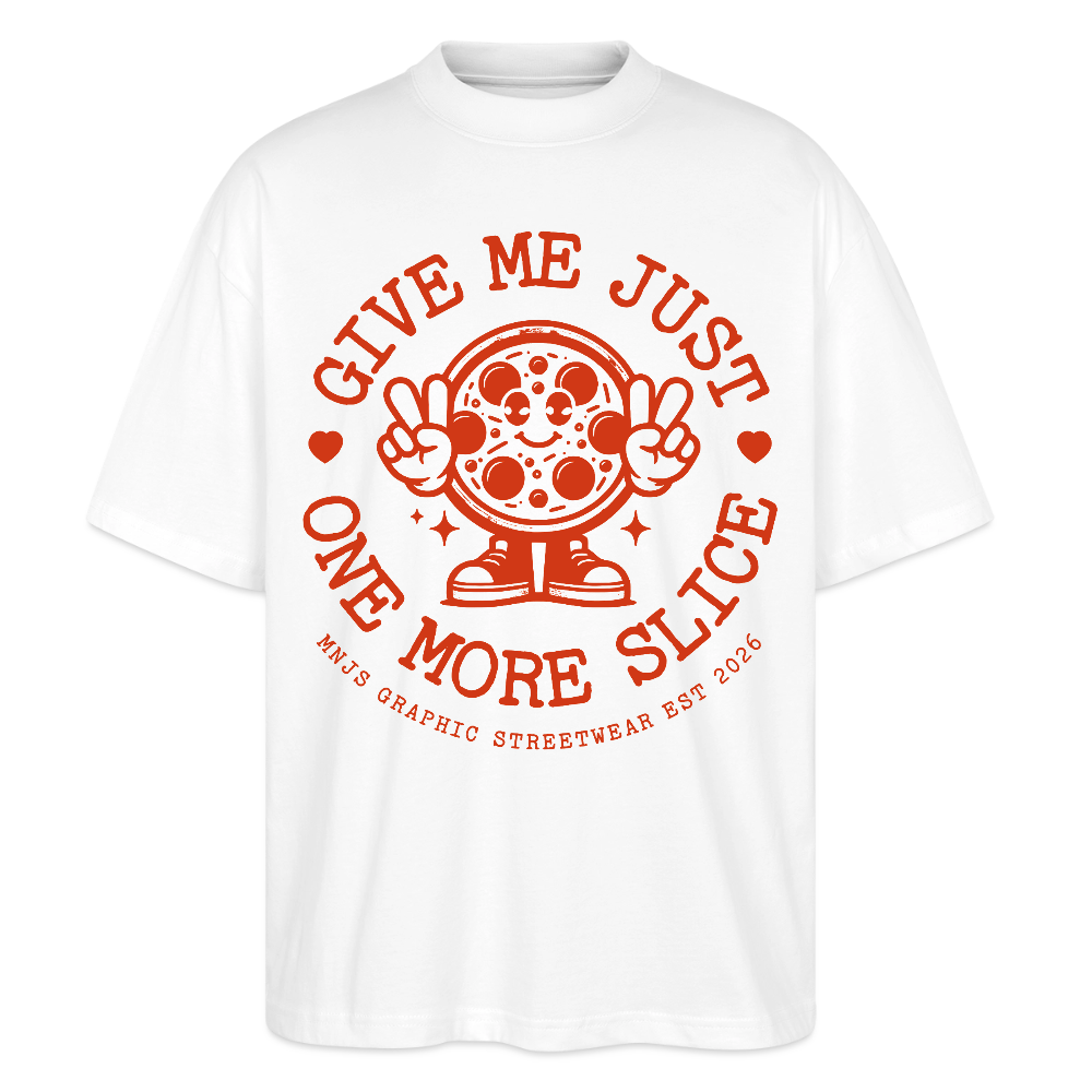 Pizza Design – Oversized Unisex Bio T-Shirt - Weiß