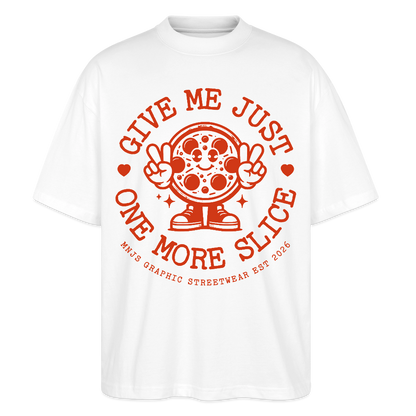 Pizza Design – Oversized Unisex Bio T-Shirt - Weiß
