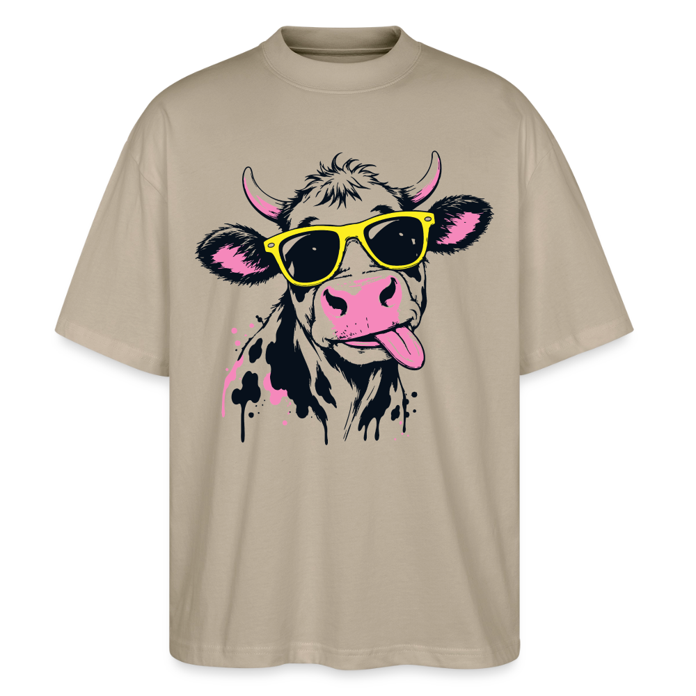 Street Cow Design – Oversized Unisex Bio T-Shirt - Steingrau
