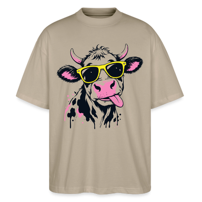 Street Cow Design – Oversized Unisex Bio T-Shirt - Steingrau