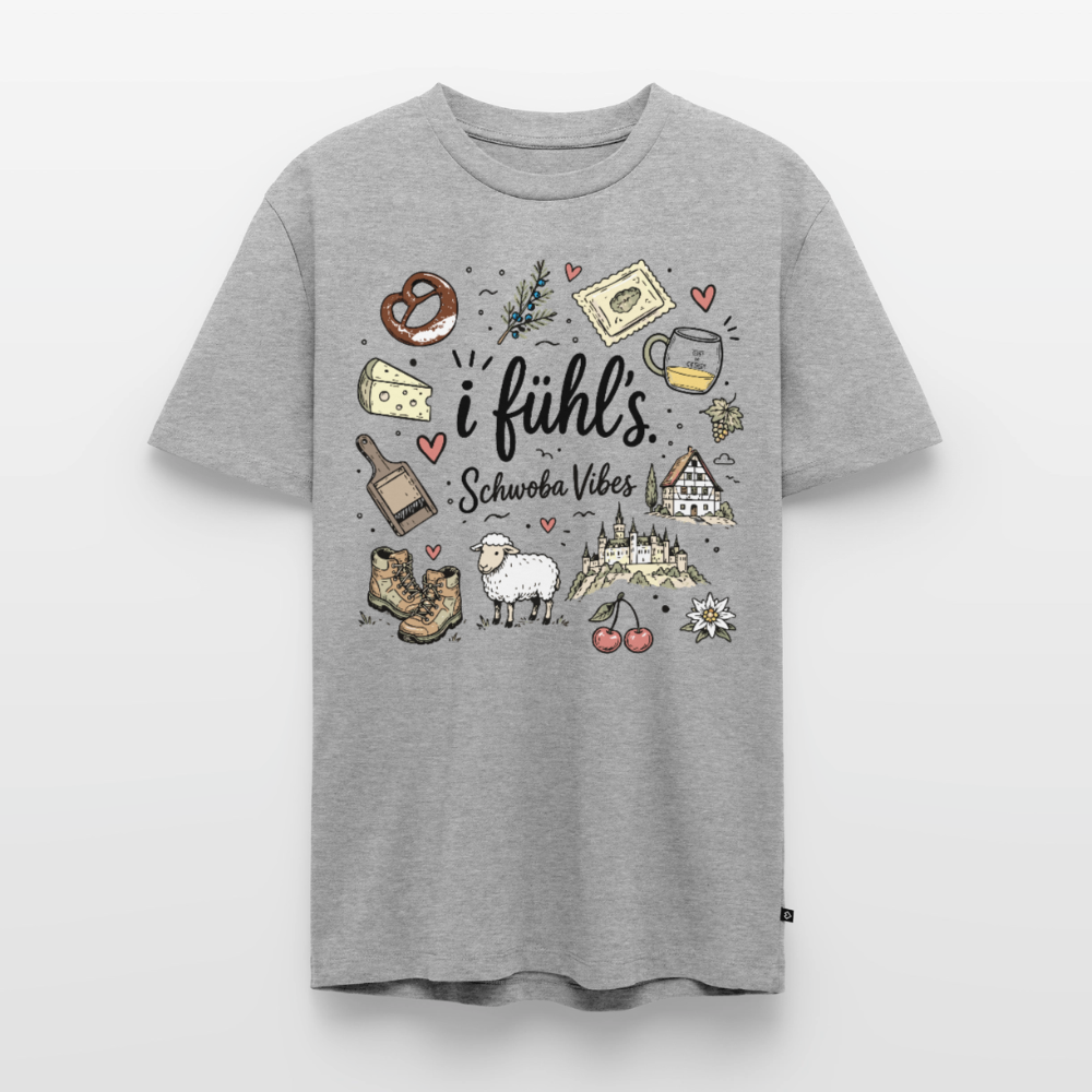 Alb Liebe Design – Männer Premium T-Shirt - Grau meliert