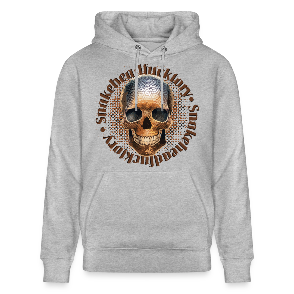 Snake Skull Design – Unisex Bio-Hoodie - Grau meliert