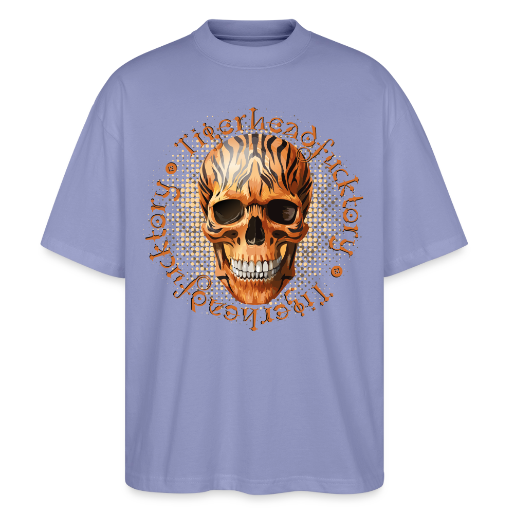 Tiger Skull Design – Oversized Unisex Bio T-Shirt - Violett