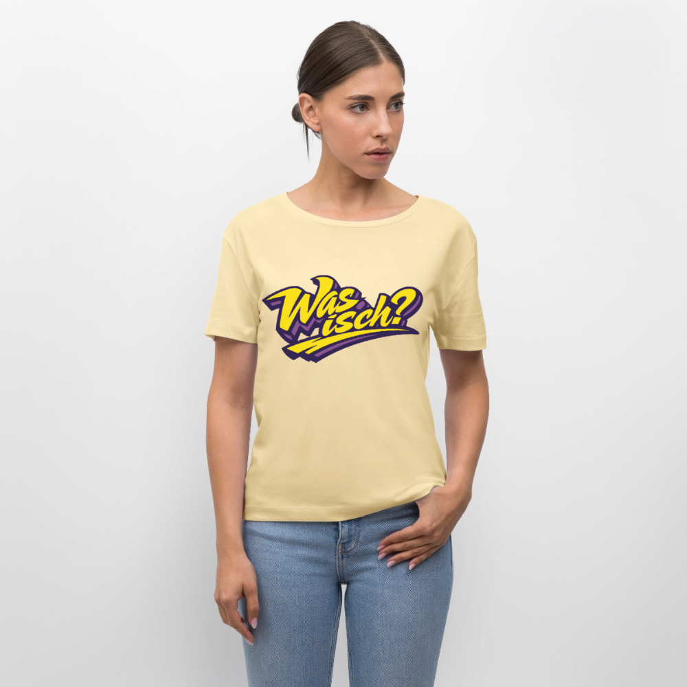 Was isch? Design – Rundhals Frauen Bio-T-Shirt - Creme