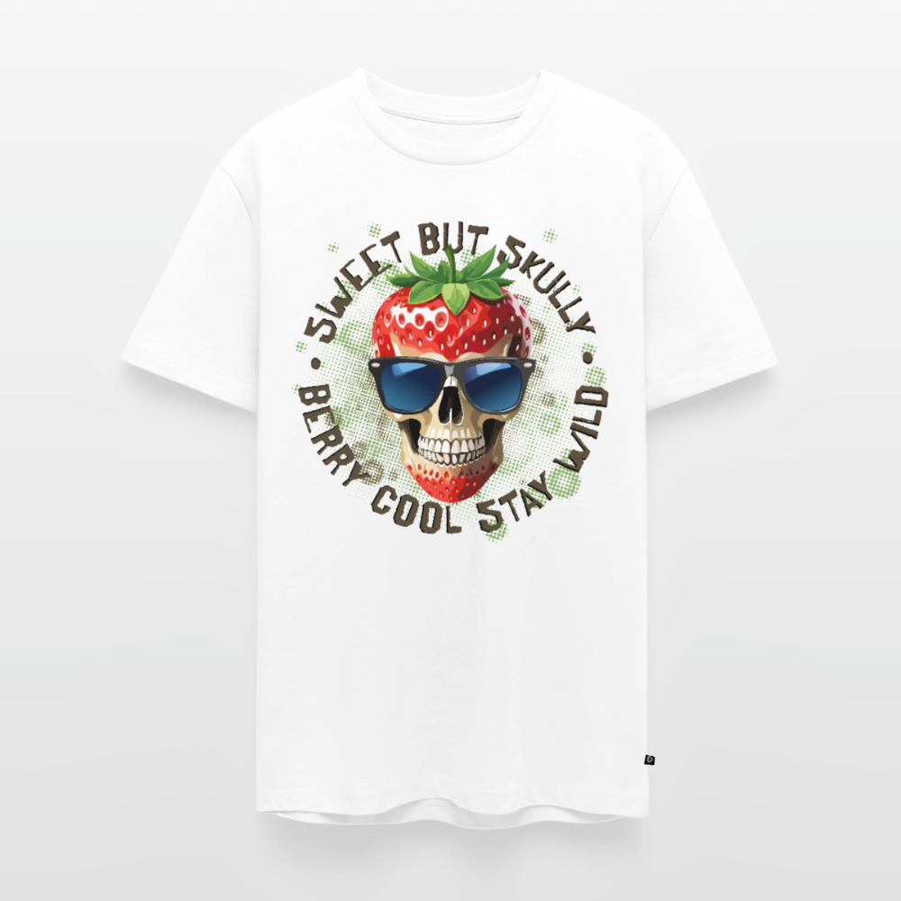 Strawberry Skull Design – Männer Premium T-Shirt - Weiß