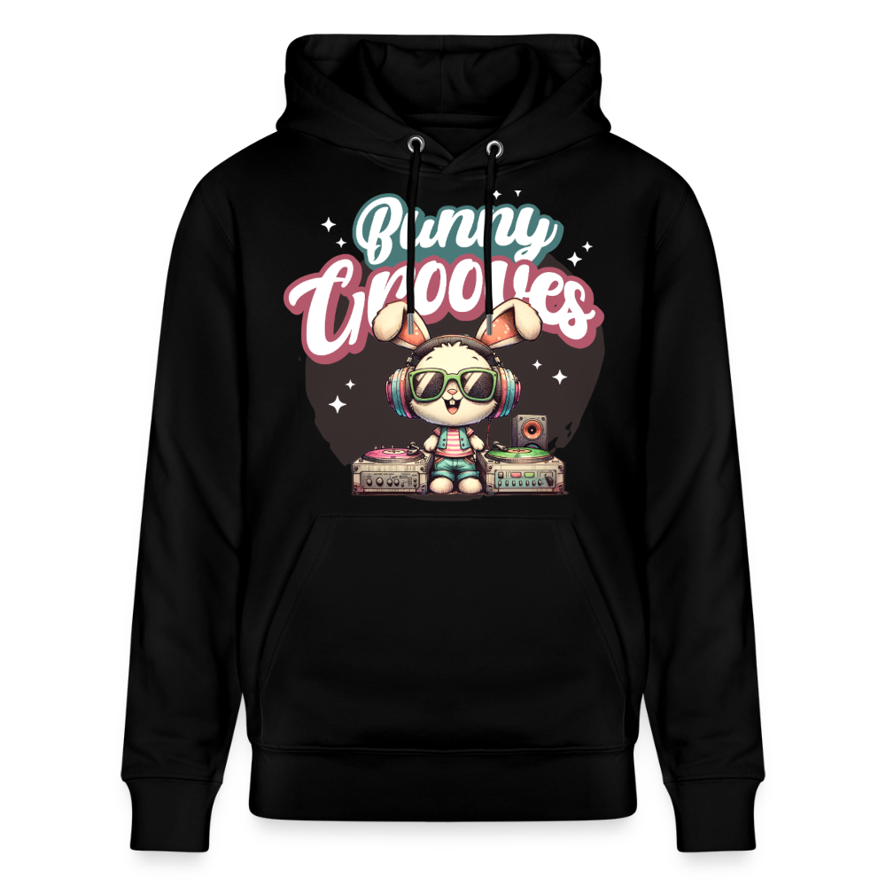 Bunny Grooves Design – Unisex Bio-Hoodie - Schwarz