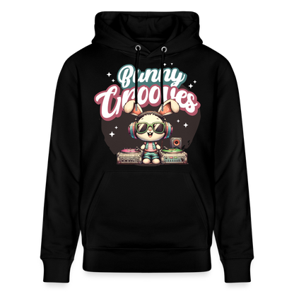 Bunny Grooves Design – Unisex Bio-Hoodie - Schwarz
