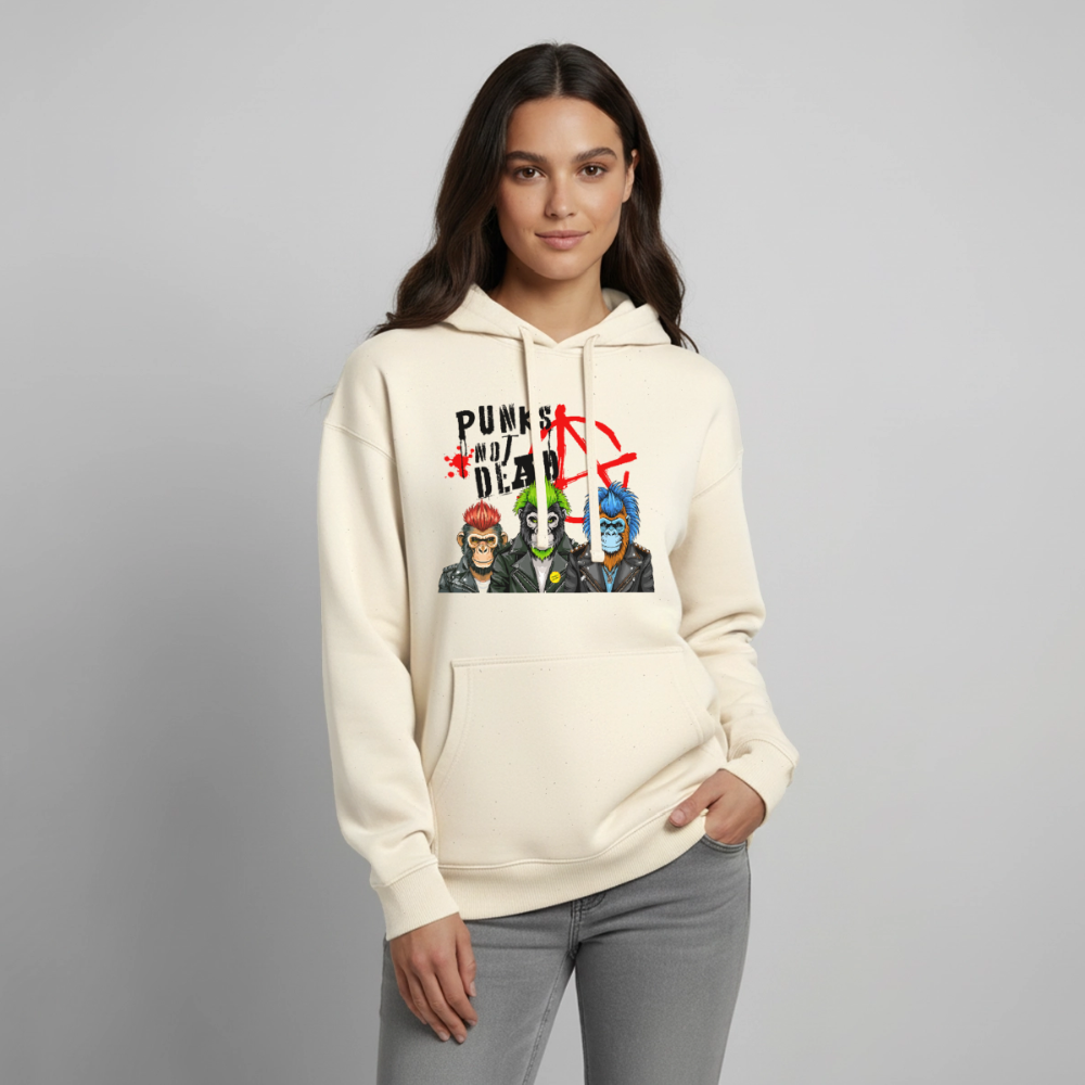 Punks Not Dead Design – Oversized Unisex Hoodie - Natur